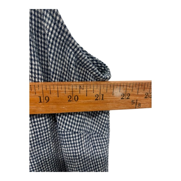 Together Dress Womens 14 Blue White Gingham Button Up Pleated Pockets Sleeveless - Picture 7 of 8